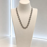 Collier argenté à strass