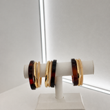 Trio de bracelets doré et écaille