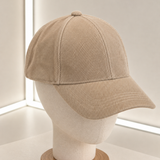 Casquette beige en velours côtelé